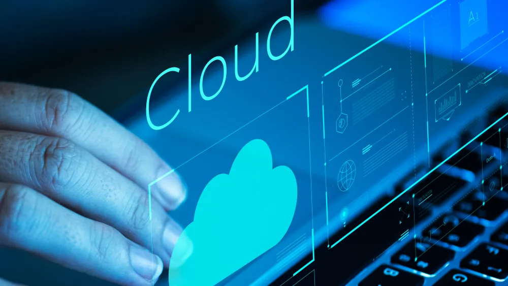 Exploring cloud services and its benefits on a laptop.