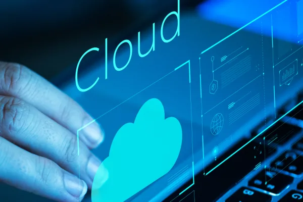 Exploring cloud services and its benefits on a laptop.
